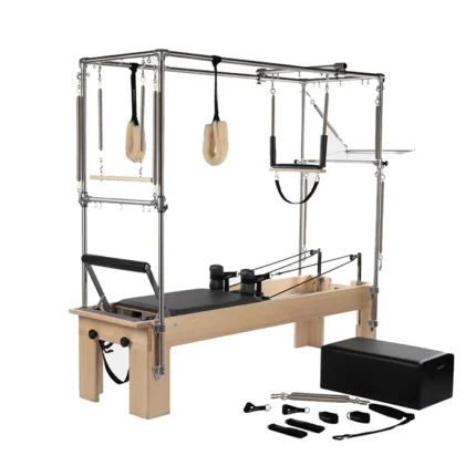 Reformer Trapeze Combination Pilates with hardwood frame and metal canopy