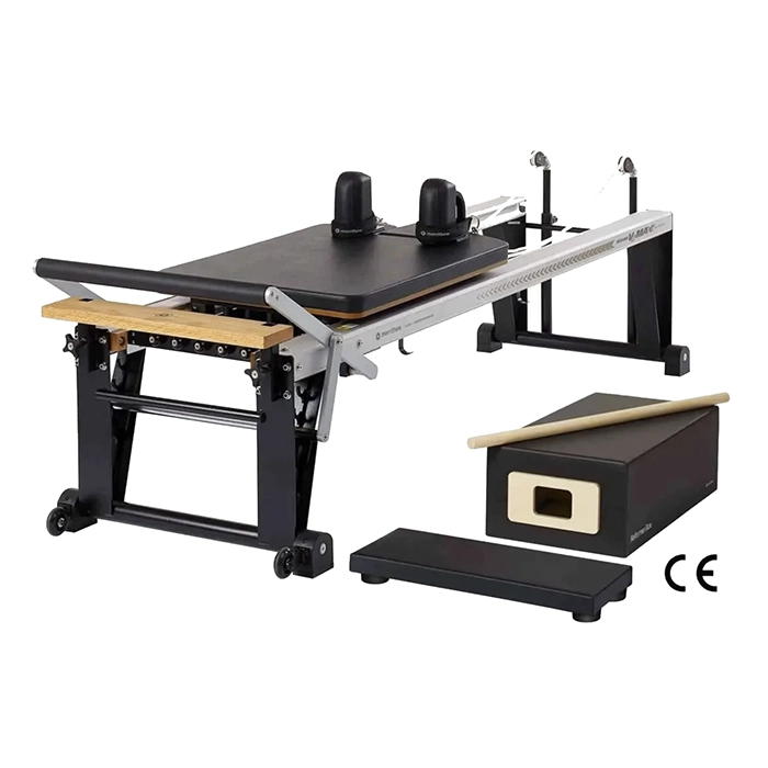Rehab V2 Max Pilates Reformer Bundle with reformer box and maple pole Rehab V2 Max Pilates Reformer Bundle with reformer box and maple pole