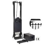 SPX Max Reformer Onyx Bundle Vertical HPGB in sleek black with vertical stand