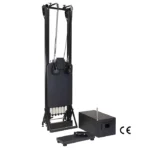 SPX Max Reformer Onyx Bundle Vertical Stand in black with tall box and vertical stand