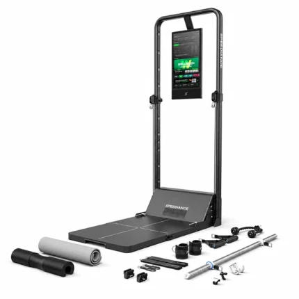 Speediance Gym Monster 2 2S Basic smart home gym unfolded with 21.5-inch HD touchscreen