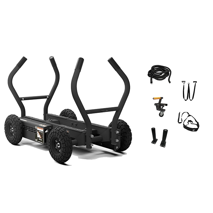 Tank M4 Complete Kit Magnetic Sled including the magnetic sled, harness, tow rope, and swivel attachment