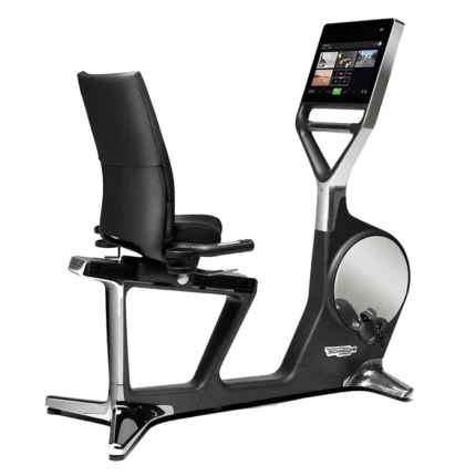 Technogym Recline Personal Bike luxury recumbent bike in a modern home interior