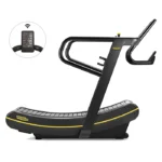 Technogym Skillmill Connect Curved Treadmill featuring the backlit console