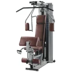 Technogym Unica Home Gym Aluminium Bordeaux featuring the sleek aluminium frame and Bordeaux red upholstery