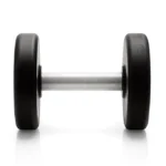 Technogym Urethane Dumbbell 24kg with a sleek black urethane finish and steel handle
