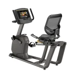 The Bike R30 Recumbent Matrix 10 inch XER with its 10-inch XER touchscreen console, showcasing its step-through design