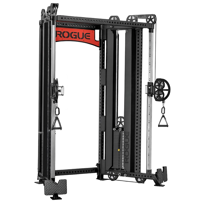The Functional Trainer FT-1 Rogue, showcasing its dual cable towers and integrated storage shelves