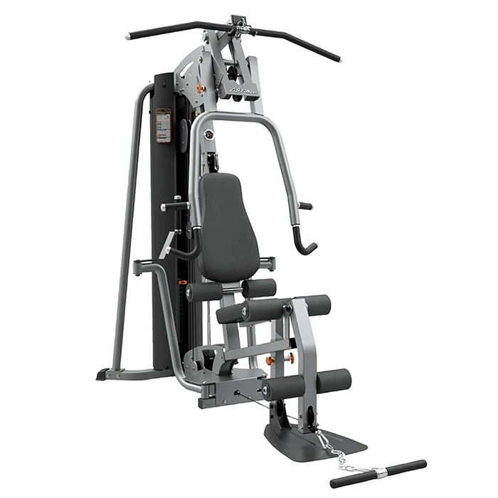 The Home Gym G4 Life Fitness, showcasing its compact design and various pulley stations