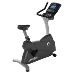 The Life Fitness Bike C3 Lifecycle Go Console, showcasing its sleek design and advanced console