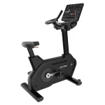 The Life Fitness Bike Club Series Plus Upright Lifecycle SL, showcasing its sleek design and console