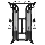 The Life Fitness Signature Series Dual Adjustable Pulley Machine, showcasing its large frame, dual weight stacks, and adjustable pulleys