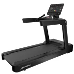 The Life Fitness Treadmill Club Series Plus SL, showcasing its sleek design and LED console