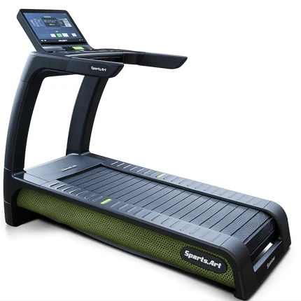 The Treadmill G690 Verde SportsArt, showcasing its sleek, non-motorized design and flat-slat belt