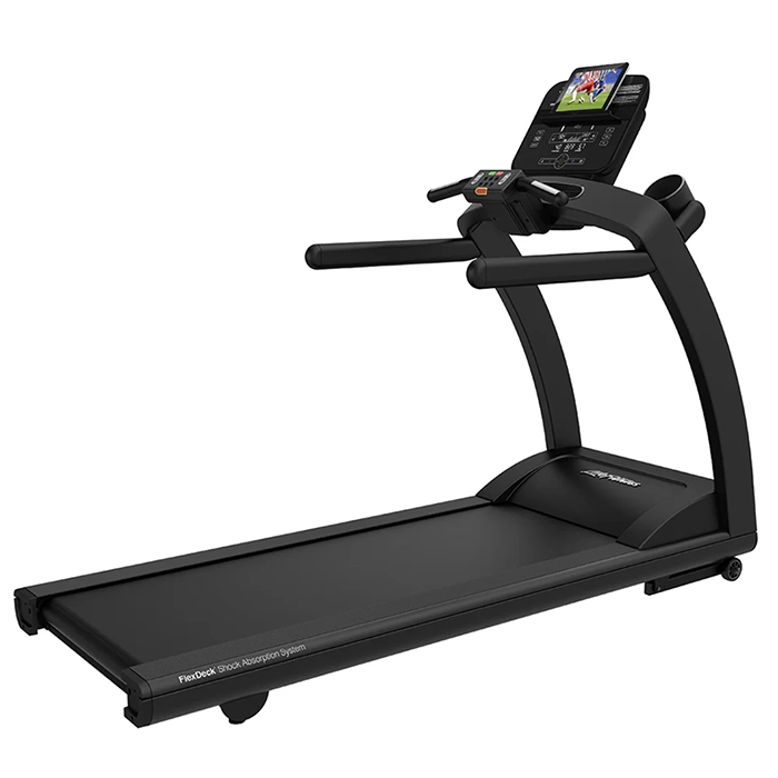 The Treadmill Run CX Life Fitness, showcasing its sleek design and console