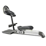 User performing a controlled anterior muscle stretch on the Technogym Flexability Anterior machine