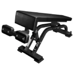 Valor Fitness Adjustable Decline Bench set to a steep angle for abdominal sit-ups