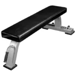 Valor Flat Benches Commercial Series Silver in silver with heavy-duty steel frame and wheels