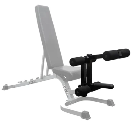Valor Leg Curl Extension Bench Attachment with high-density foam rollers
