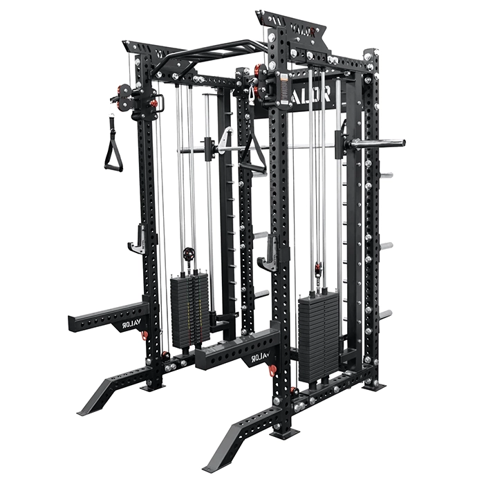 Valor Pro Smith Machine Functional Trainer with dual 200 lb weight stacks and 3x3 steel frame